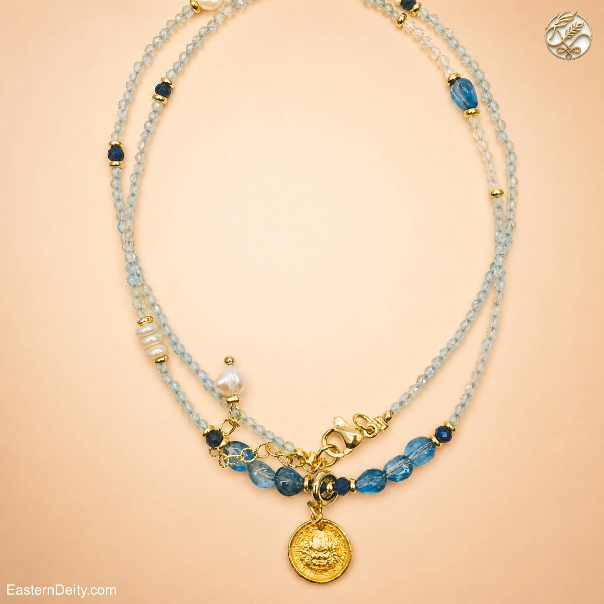 Imperial Topaz and Pearl Bracelet