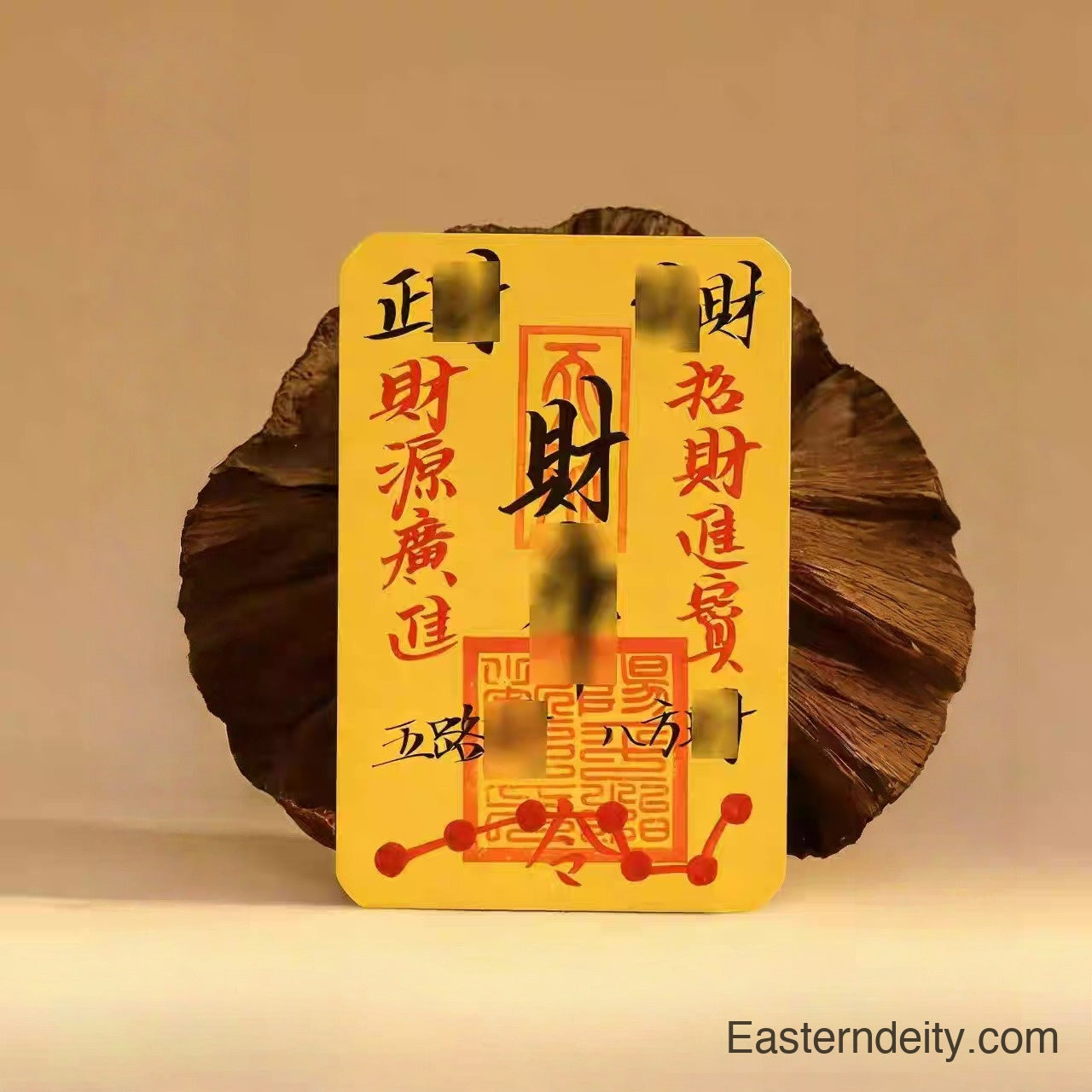 เครื่องรางตะวันออกทรงพลัง — เครื่องรางแห่งความร่ำรวยและการคุ้มครองที่เขียนด้วยลายมือ