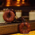 Eastern Thunder-Struck Wood Shan Gui Bagua Flower Coin Pendant