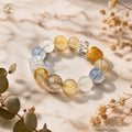 Gold Rutilated Quartz Bracelet — Collector Set of Natural Gemstones