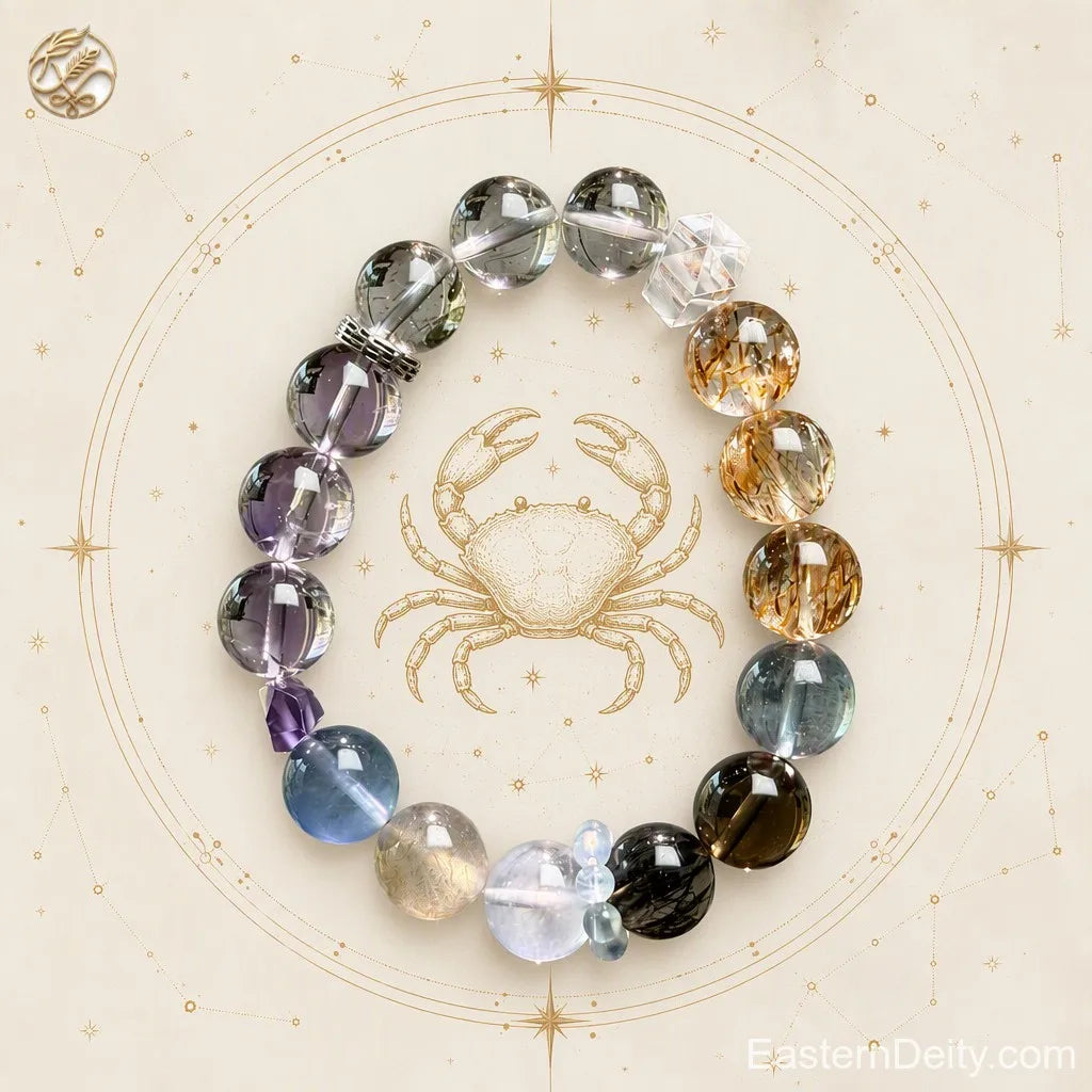 Cancer Zodiac Crystal Bracelet — Featured