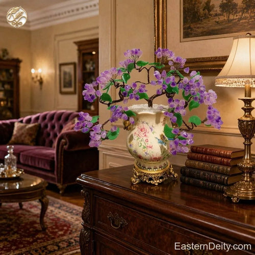 Amethyst Crystal Bonsai — Floral Vase Lifestyle