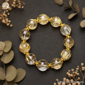 Faceted Citrine Quartz Bracelet — Collector Grade · Hand-Strung Gemstone Beads