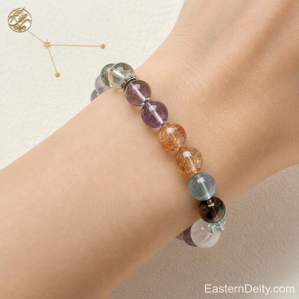 Cancer Zodiac Crystal Bracelet — Detail