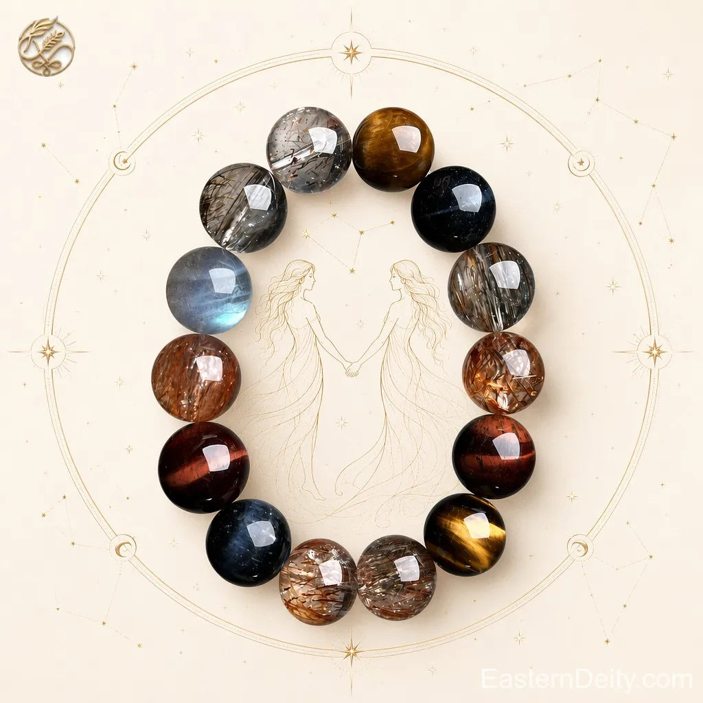 ♊ Gemini Zodiac Crystal Bracelet — The Divine Twins