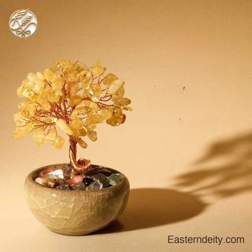 Kristallen Geldboom — Decoratief tafelverzamelobject