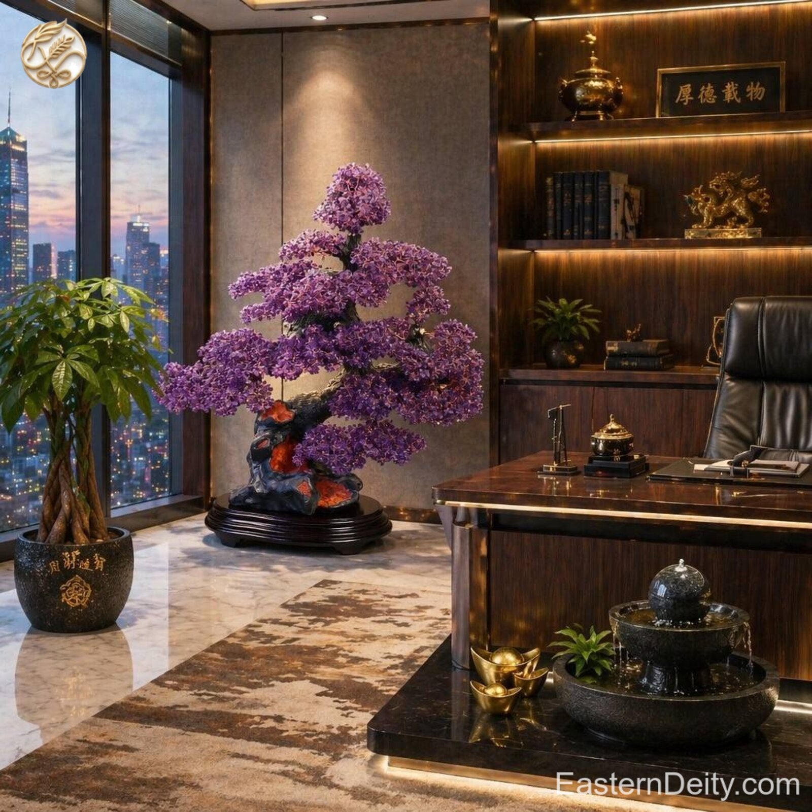 Grand Amethyst Crystal Gemstone Tree — The Crown Jewel · Gallery Centerpiece · 126cm