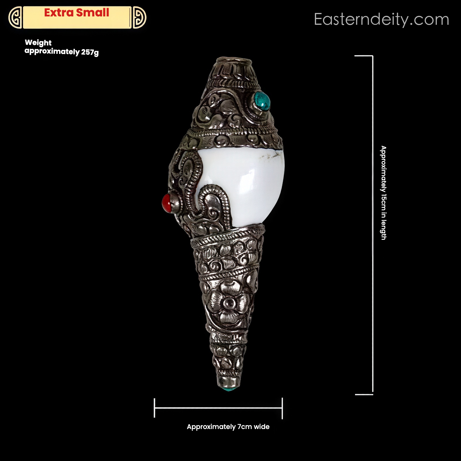 Hand-Carved Copper Conch Shell — Decorative Collectible