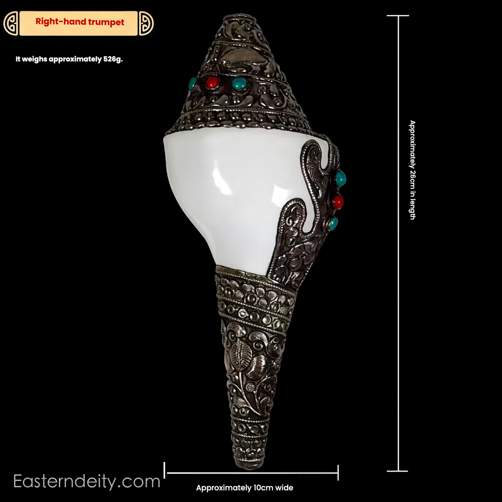 Hand-Carved Copper Conch Shell — Decorative Collectible
