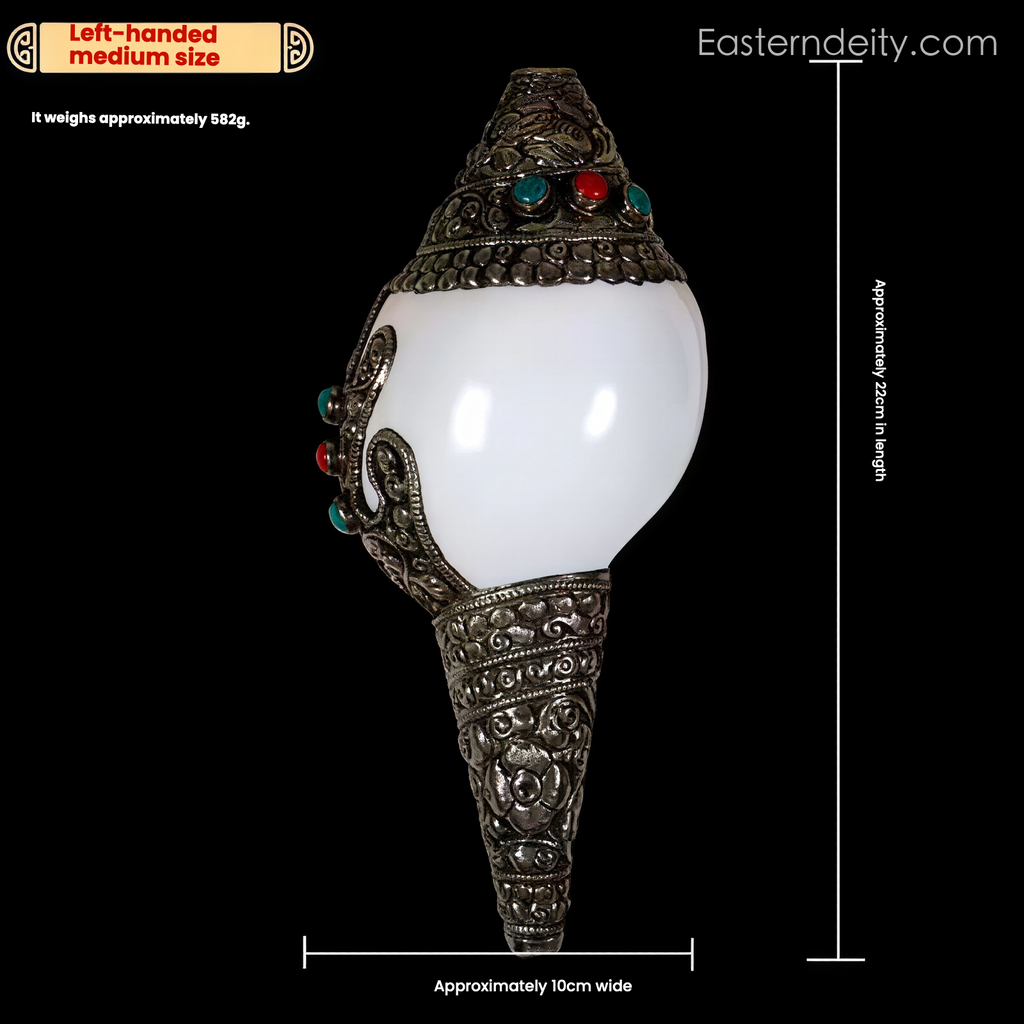 Hand-Carved Copper Conch Shell — Decorative Collectible