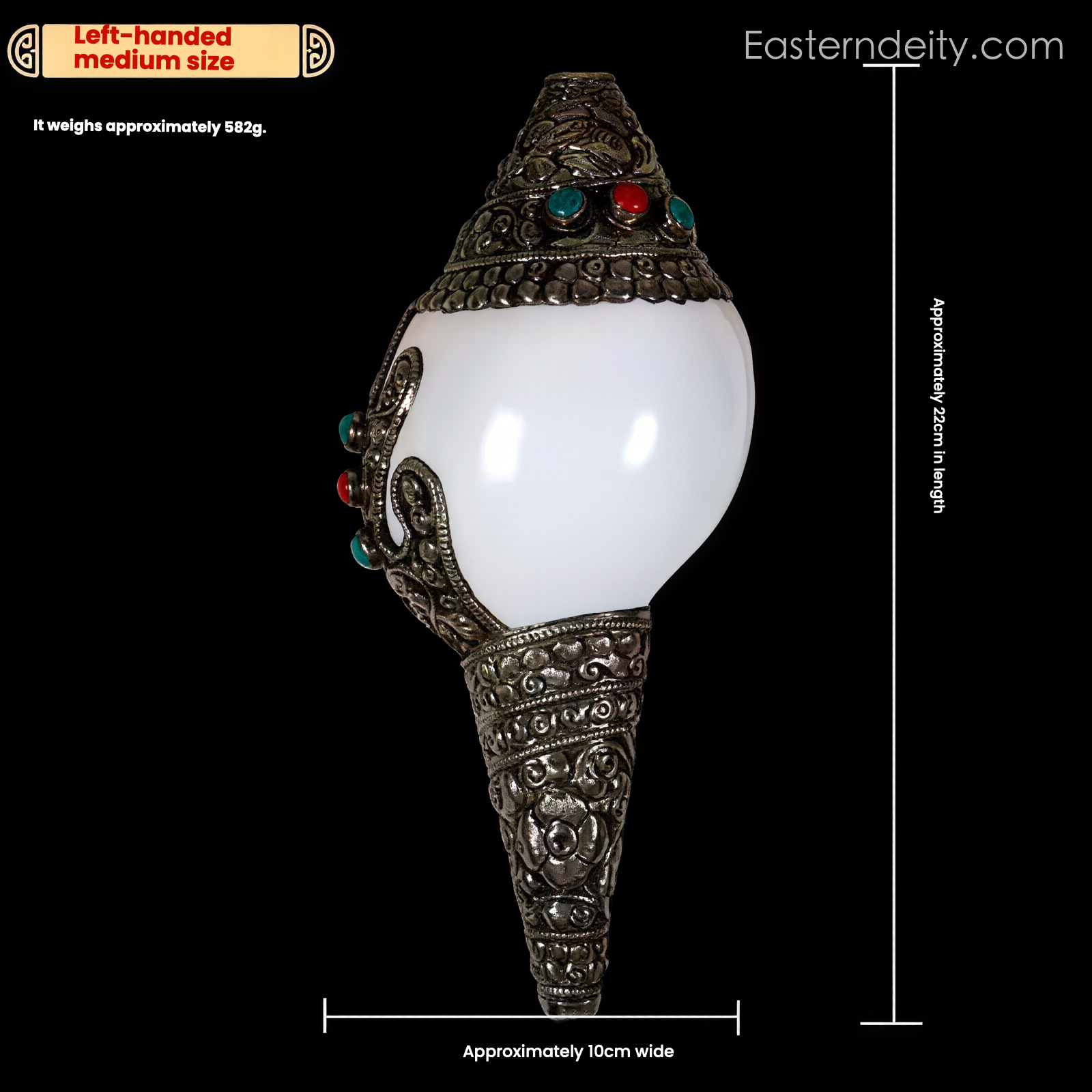 Hand-Carved Copper Conch Shell — Decorative Collectible