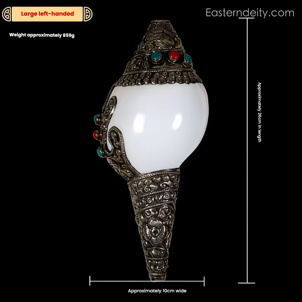 Hand-Carved Copper Conch Shell — Decorative Collectible