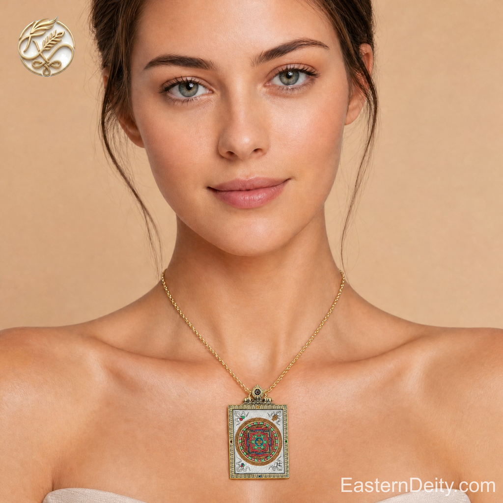 Hand-Painted Mineral Artisan Pendant