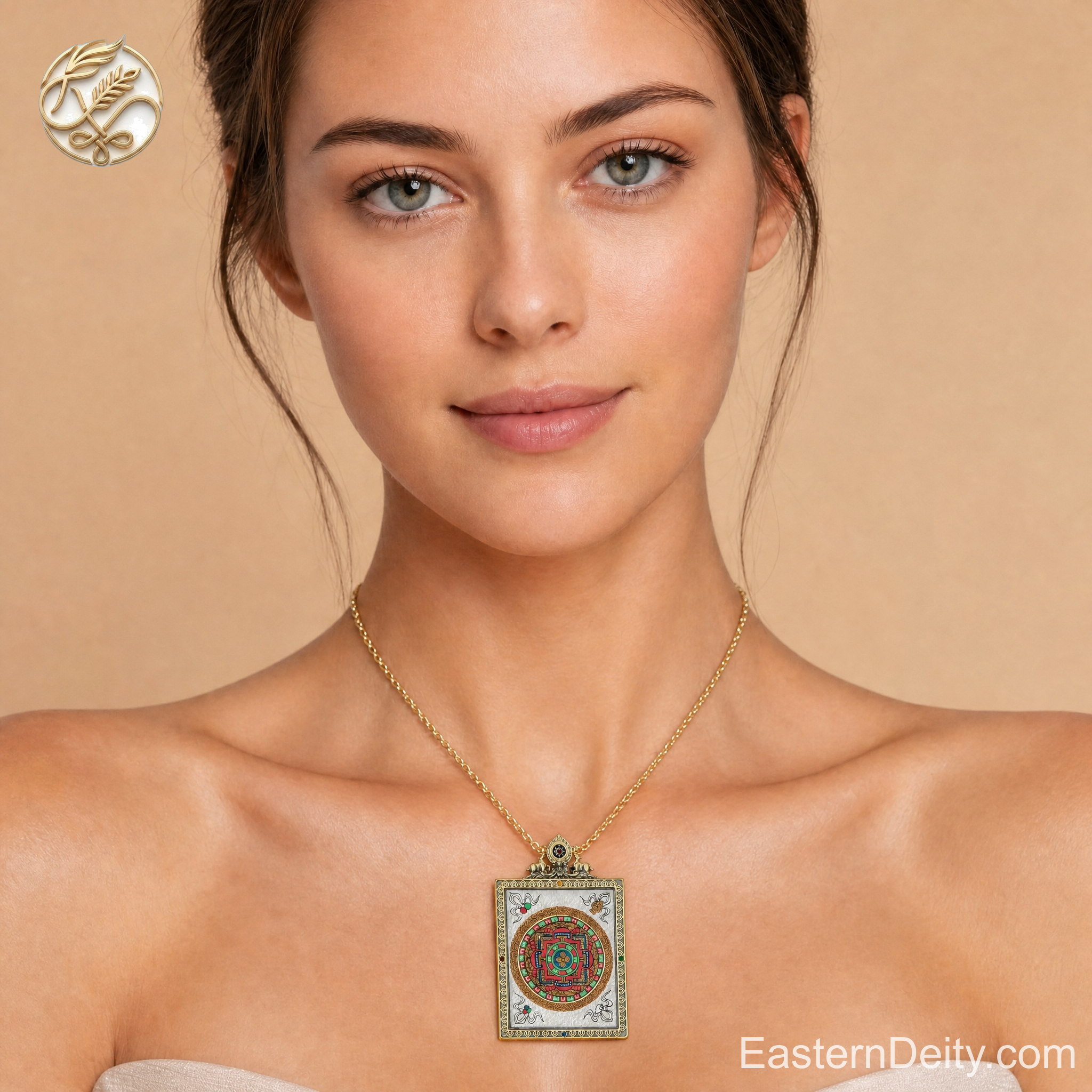 Hand-Painted Mineral Artisan Pendant