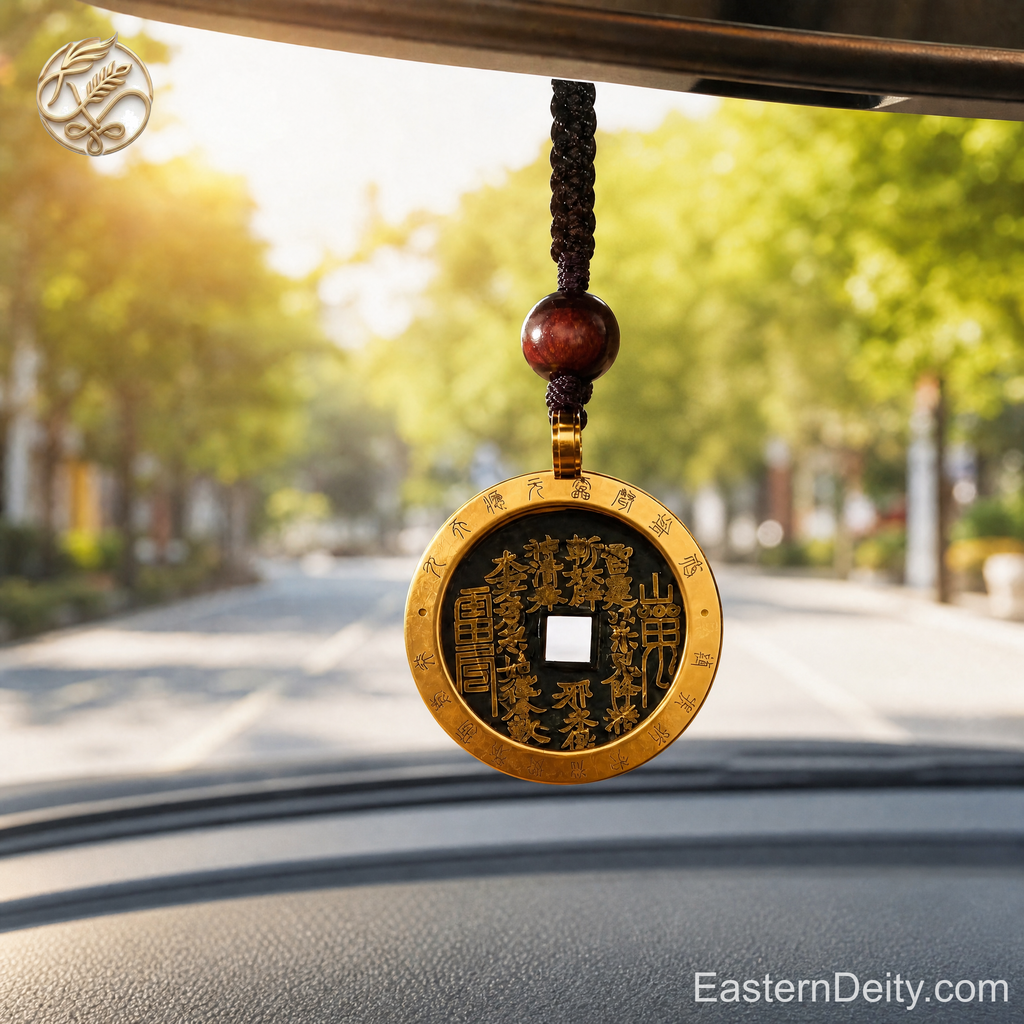 Eastern Shan Gui Cloud Coin Pendant — Handcrafted Copper Ornament