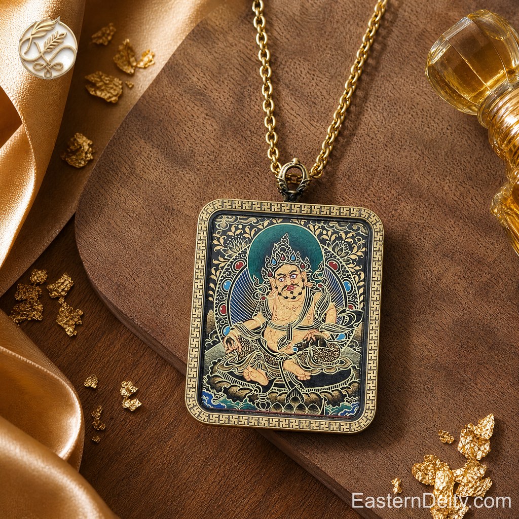 Hand-Painted Mineral Artisan Pendant