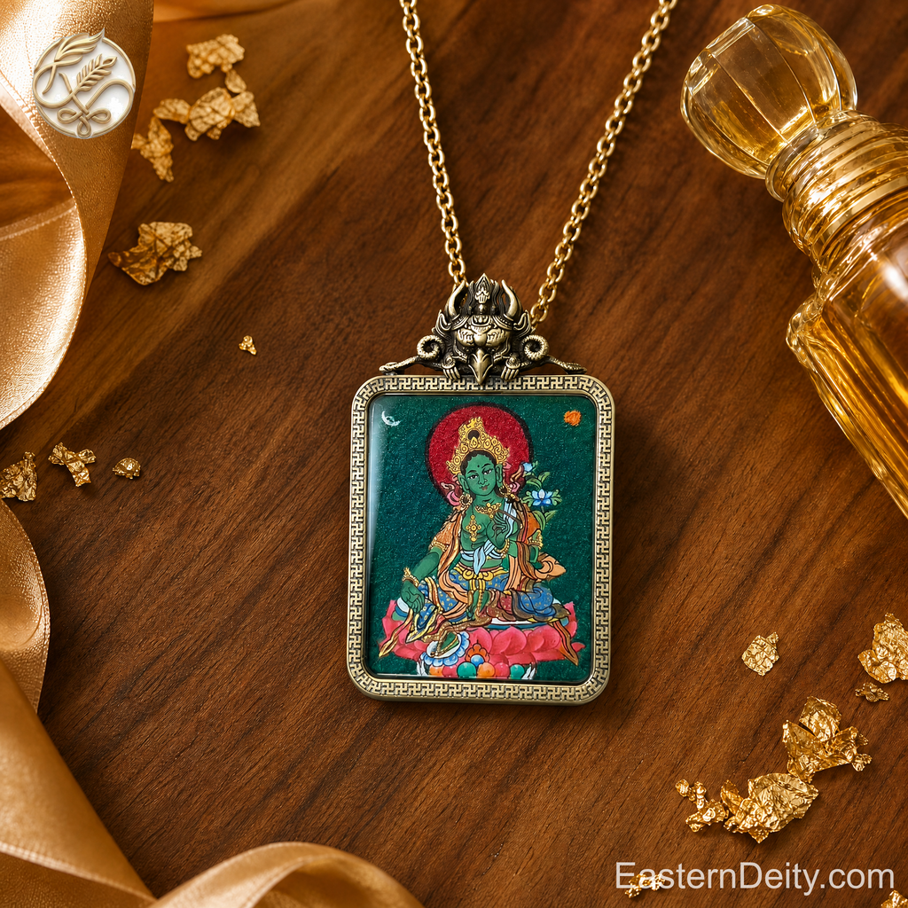 Hand-Painted Mineral Artisan Pendant