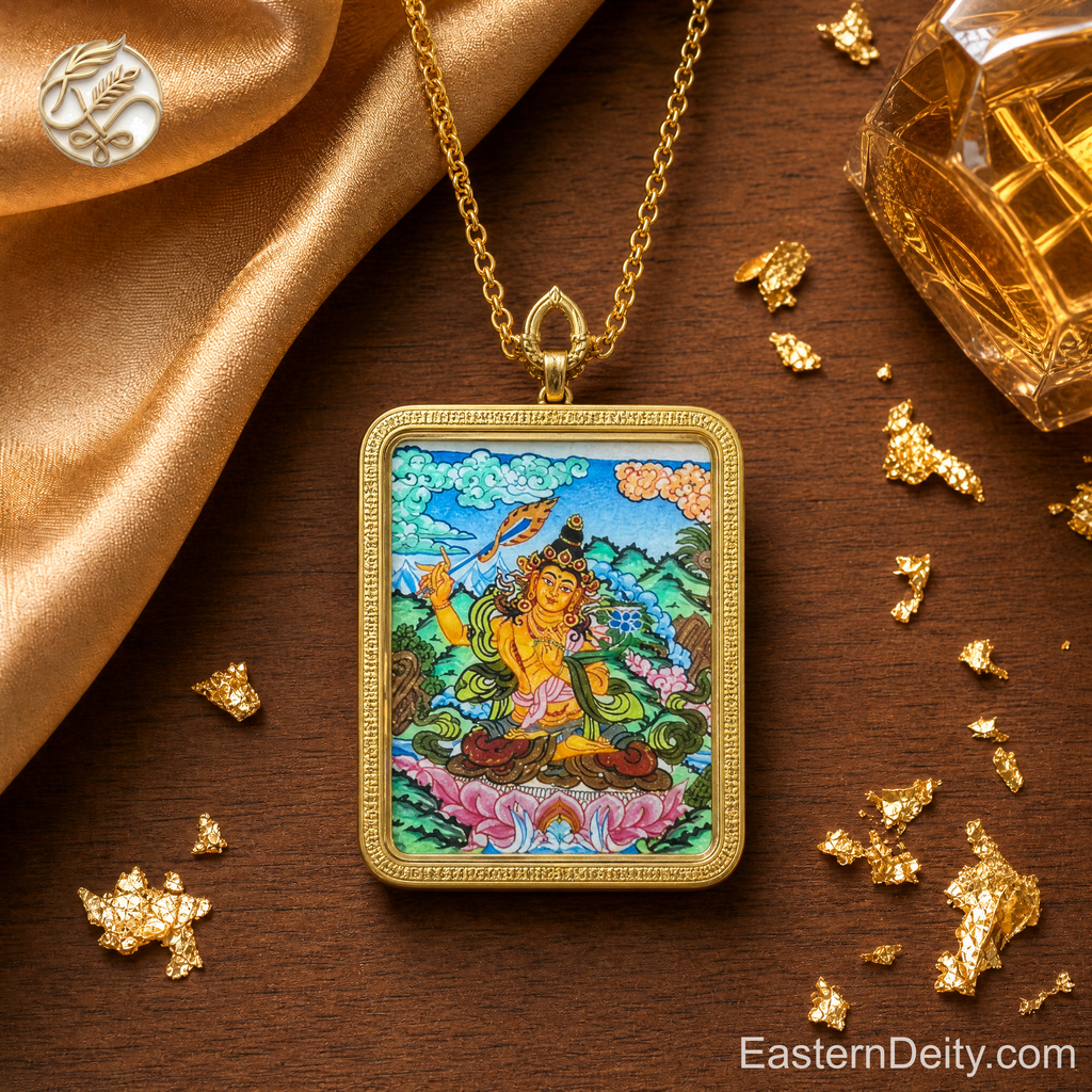 Hand-Painted Mineral Artisan Pendant