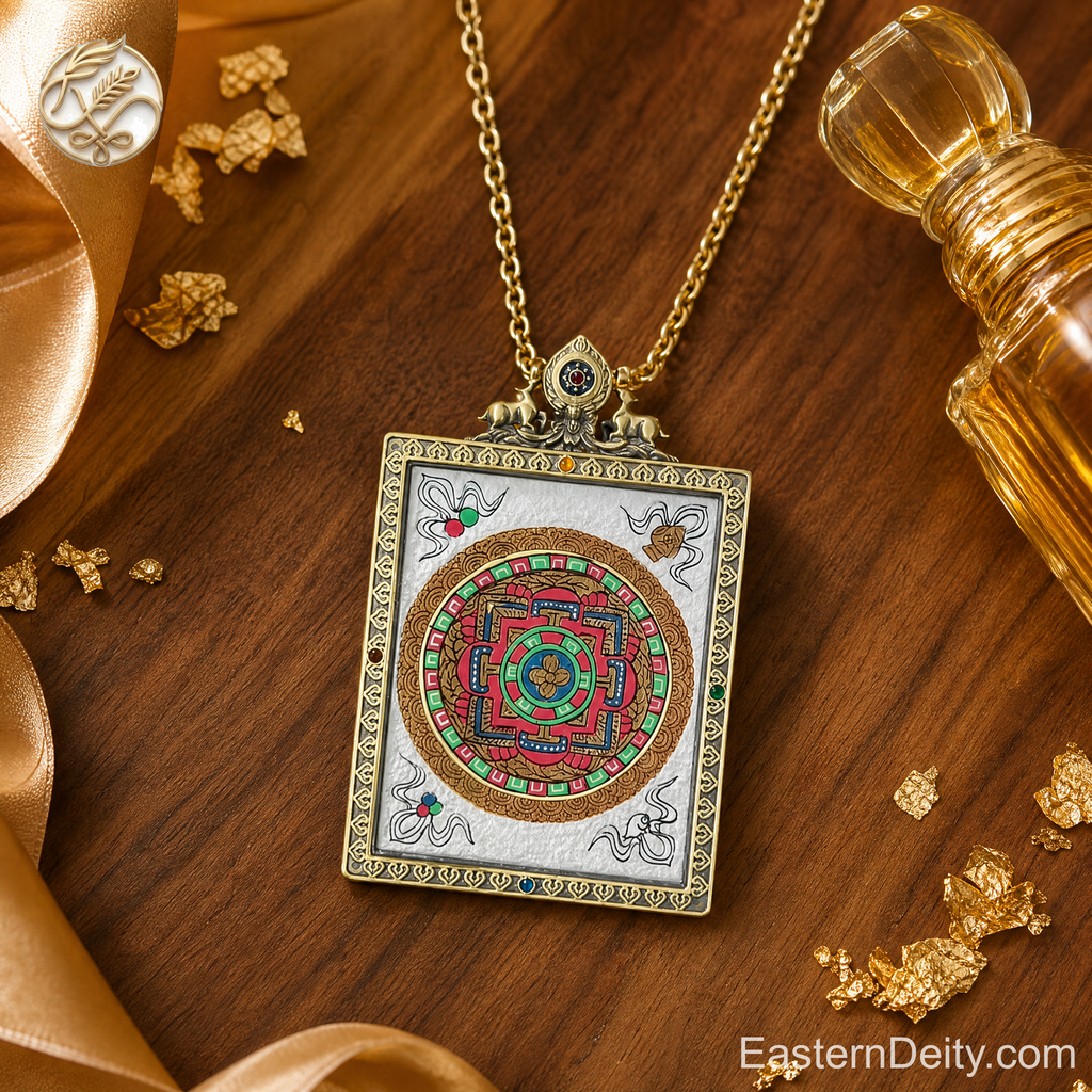 Hand-Painted Mineral Artisan Pendant