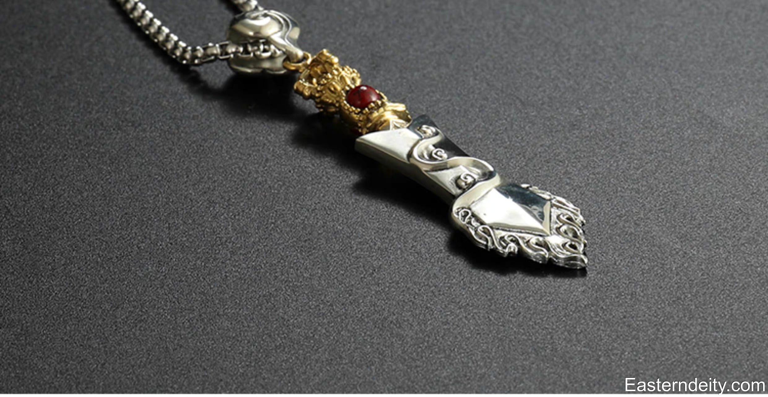 Pendentif épée de sagesse Manjushri en cuivre pur tibétain