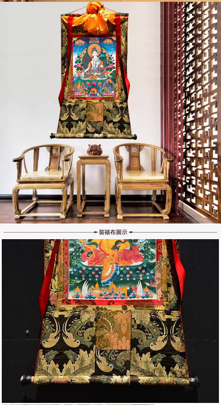 Tibetische handbemalte buddhistische Thangka-Rolle